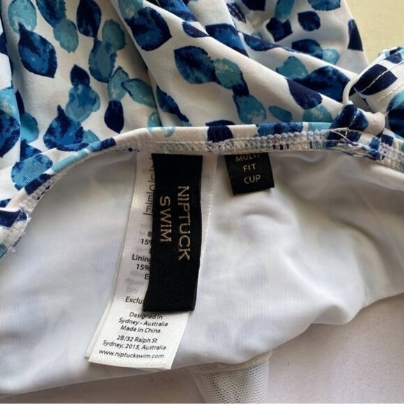 Nip Tuck Petal Plunge Joanne One Piece Swimsuit US 6 Sweetheart Neck Ruched Side - Picture 11 of 16